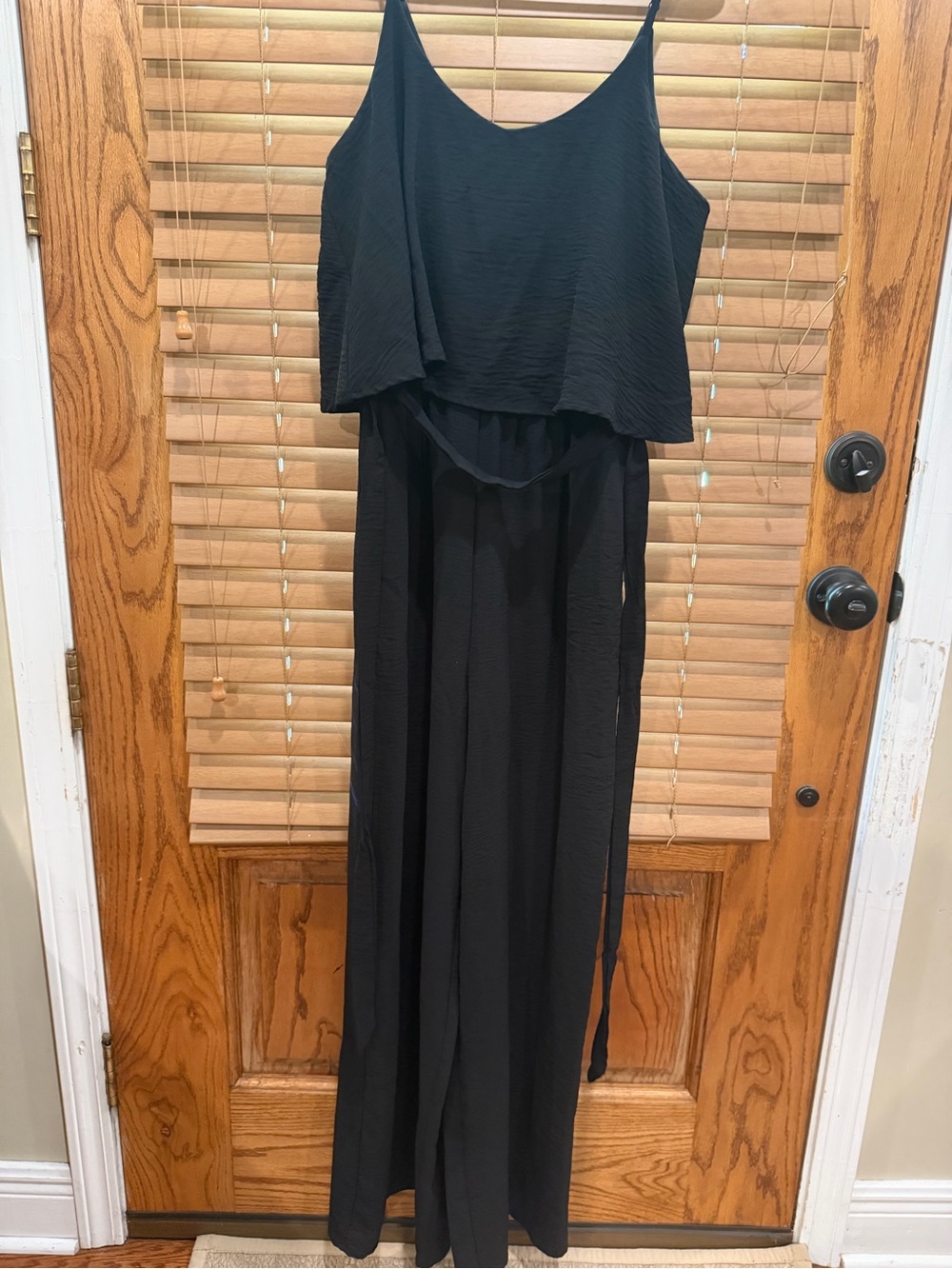 She + Sky Black Top with Scoop Neck
